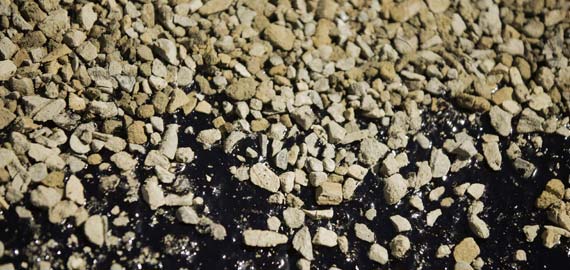 Clean 9 mm chip-seal aggregate for road surface dressing in Calgary and Edmonton, Alberta