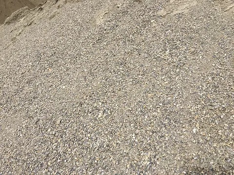 Pile of manufactured fines (rock screenings) for asphalt mix and pathway base in Calgary–Edmonton, Alberta