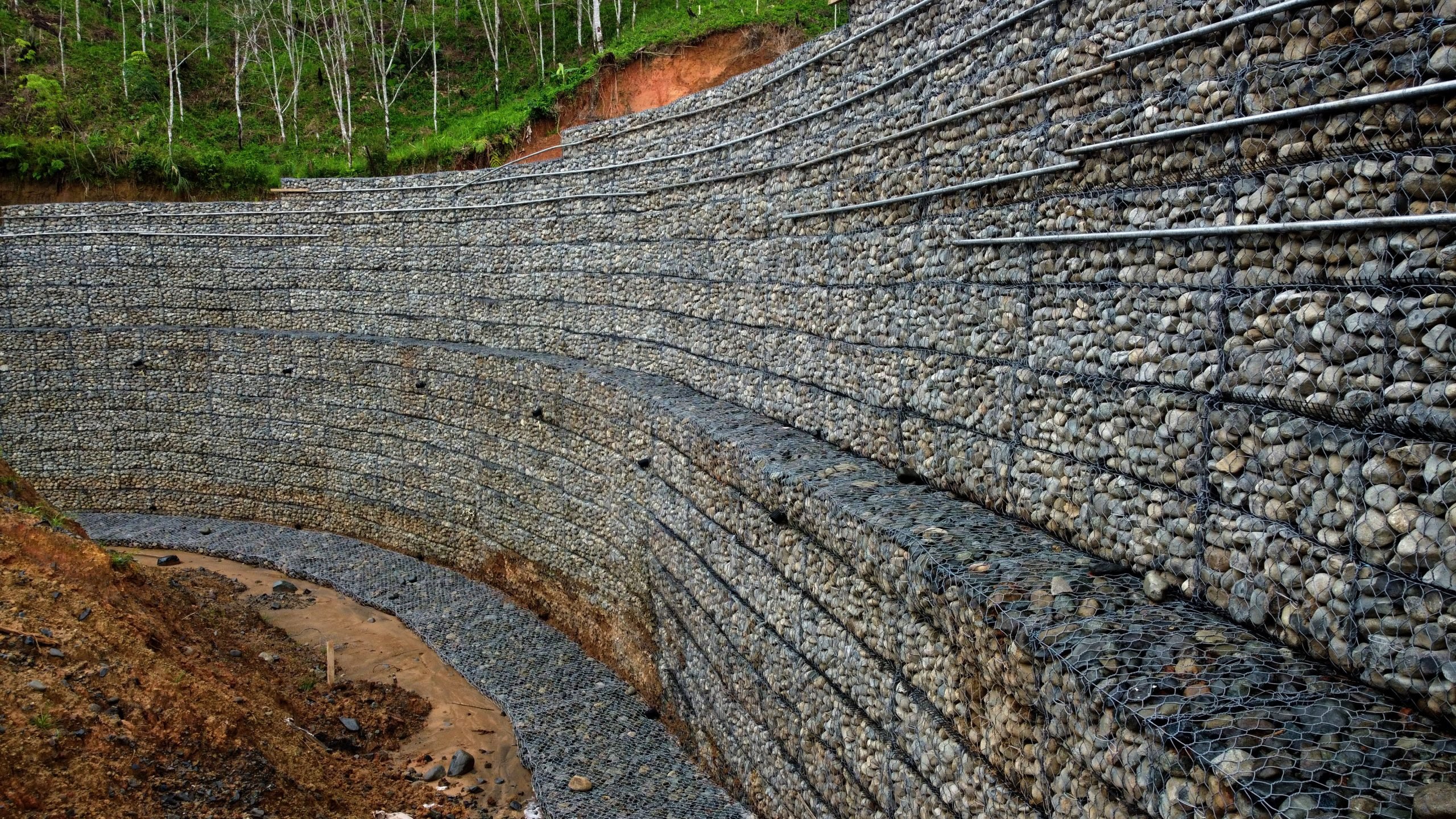 Cement‑stabilized earth base layer under construction near Calgary–Edmonton, Alberta